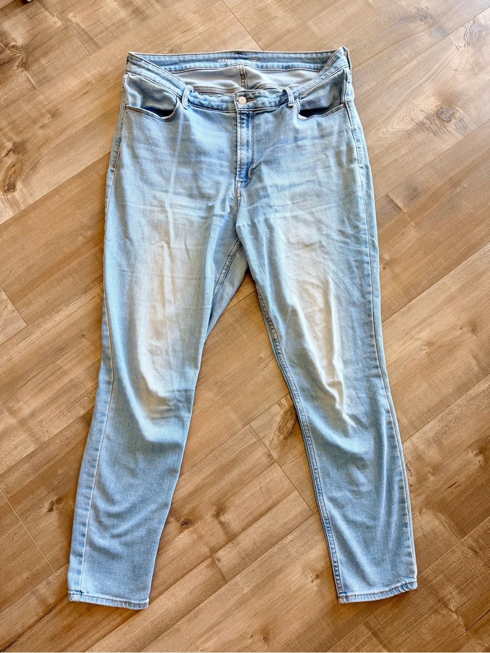 Old Navy High-Rise Wow Super-Skinny Jeans Blue Waist 16 Skinny Jeans